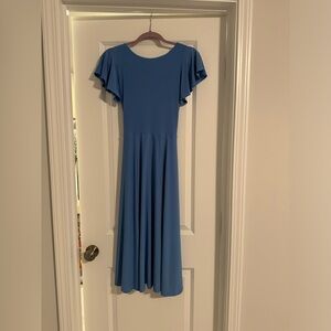 AYM Ava Reversible Midi Dress in Dusty Blue